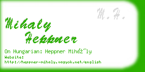 mihaly heppner business card